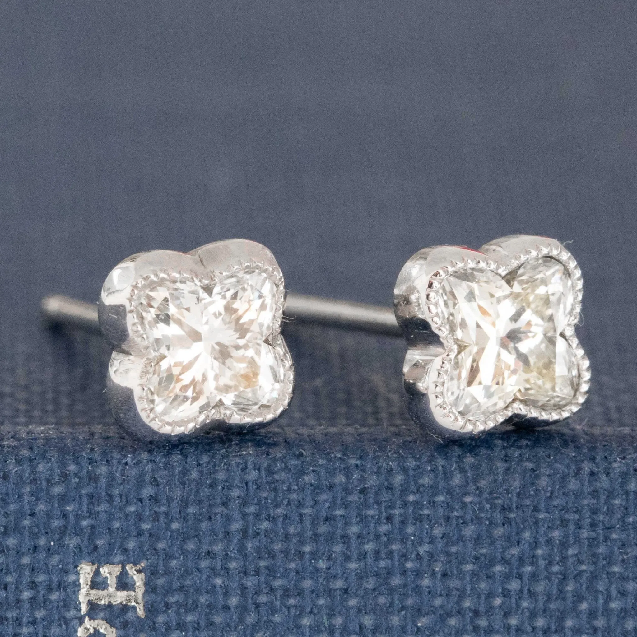 .99ctw Lilly Cut Diamond Bezel Stud Earrings
