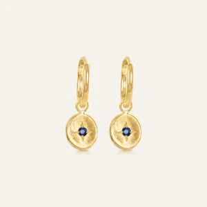 9ct Gold Blue Sapphire Gem Drops (set of 2)