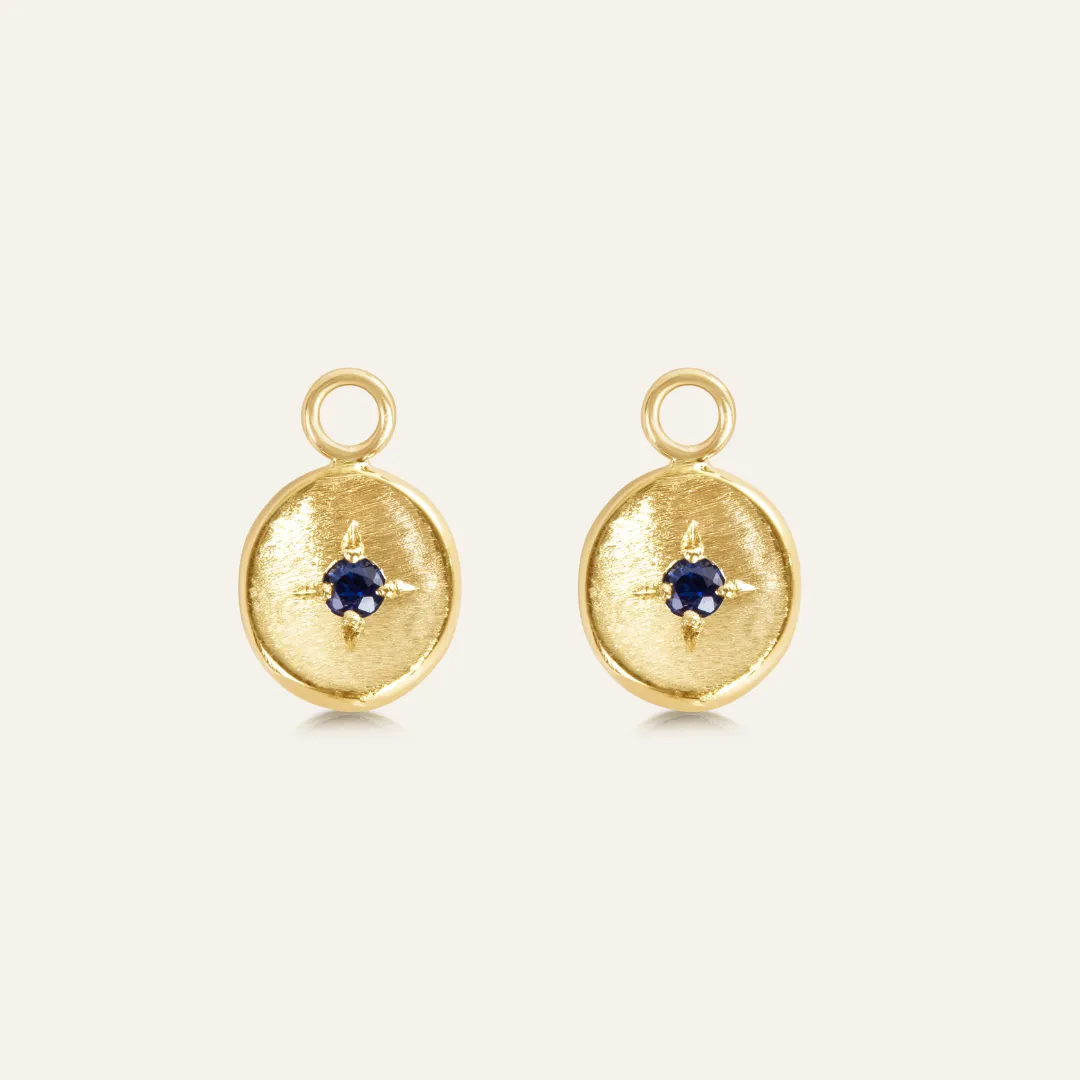 9ct Gold Blue Sapphire Gem Drops (set of 2)