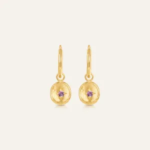 9ct Gold Pink Sapphire Gem Drops  (set of 2)