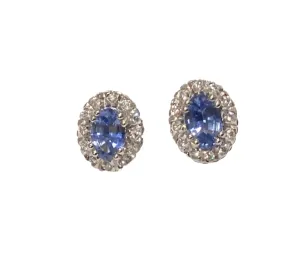 9K - Ceylon Sapphire Earrings | Stud