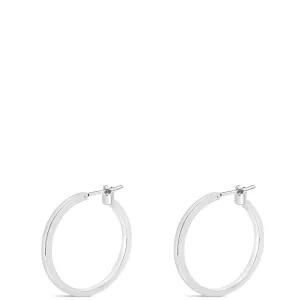 Absolute Silver Plain Hoop Earrings