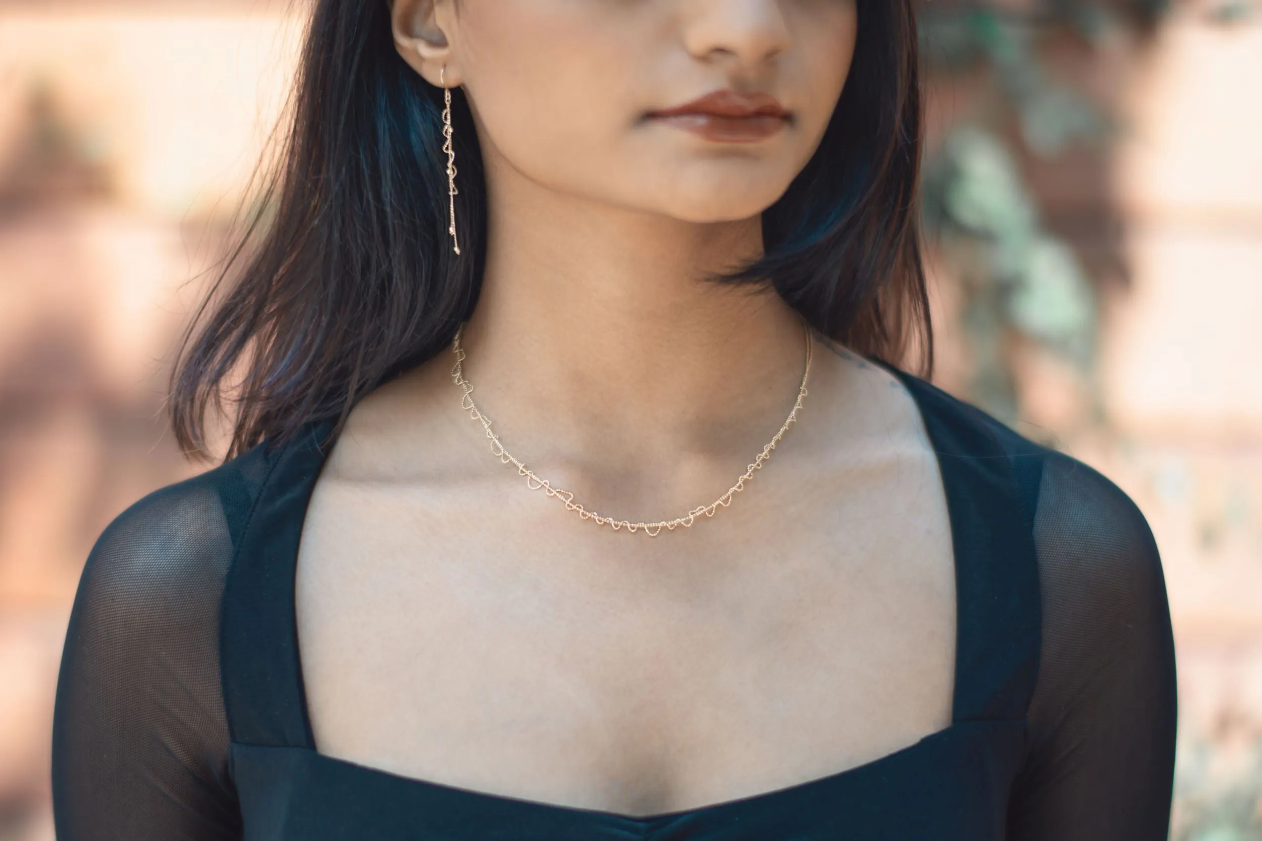 Abstract Gold Necklace