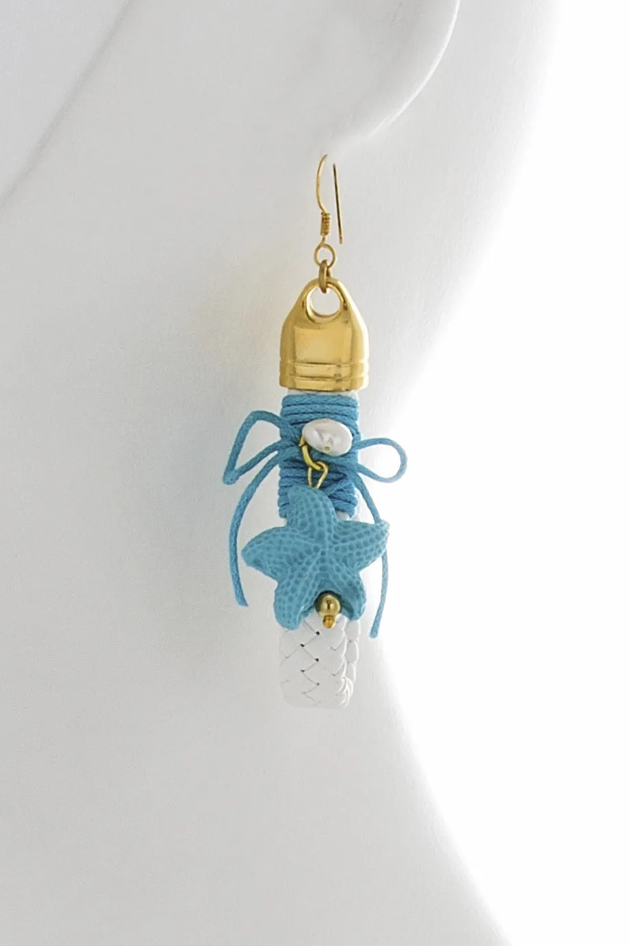 ALBERTO GALLETI ALMYRA Light Blue White Earrings