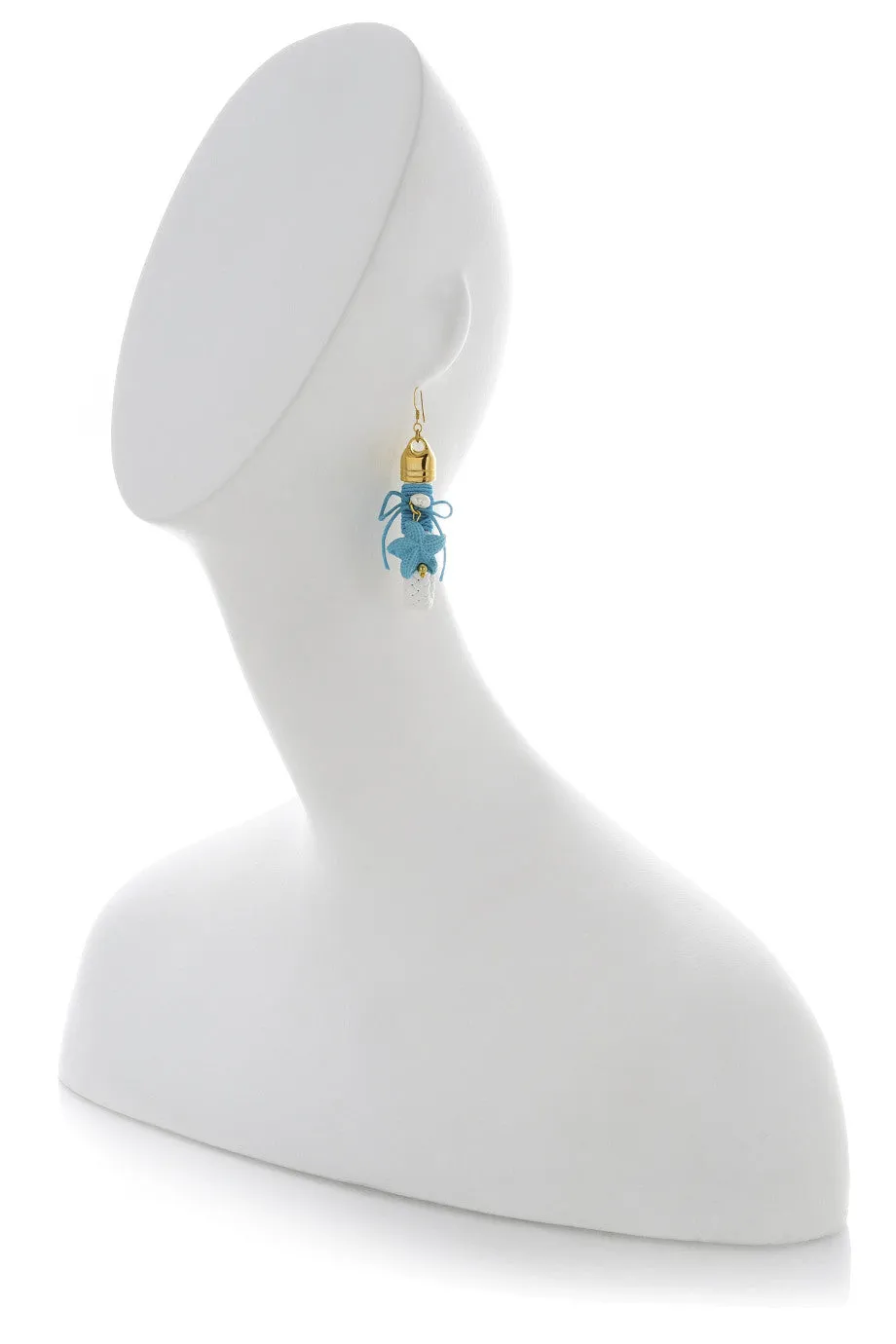 ALBERTO GALLETI ALMYRA Light Blue White Earrings