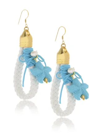 ALBERTO GALLETI ALMYRA Light Blue White Earrings