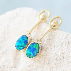 'Alexia' Doublet Opal Earring 14ct Gold