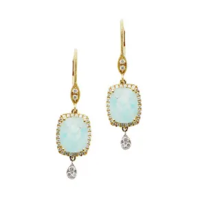 Amazonite Gold Drop Earrings