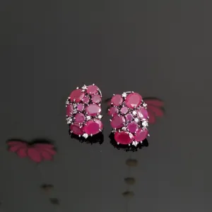 American Diamond Studs With Black Finish JT3