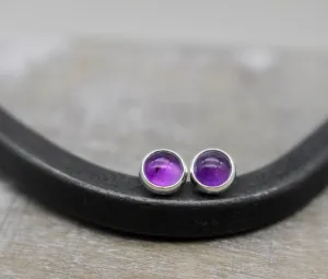 Amethyst 6mm Stud Earrings