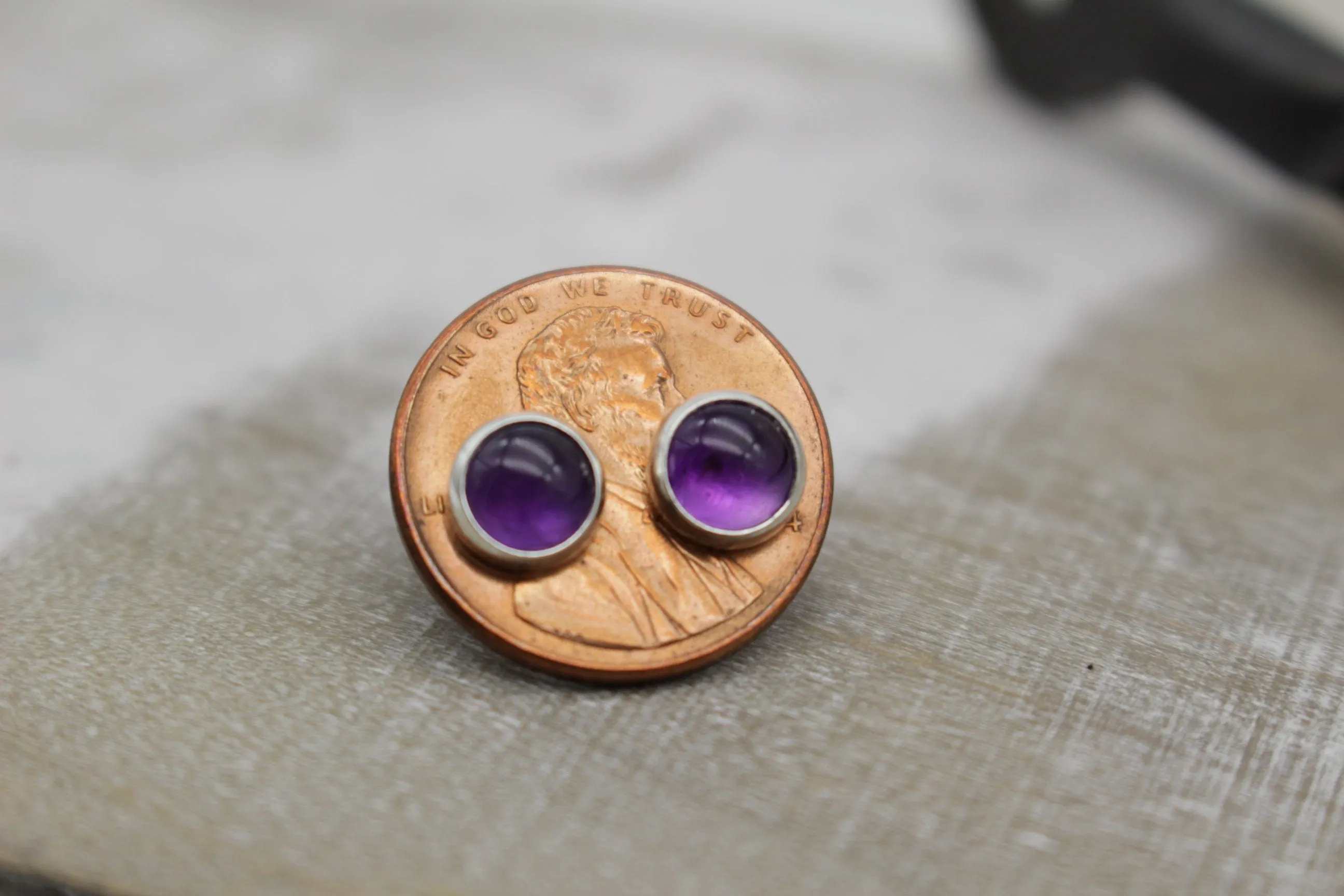 Amethyst 6mm Stud Earrings