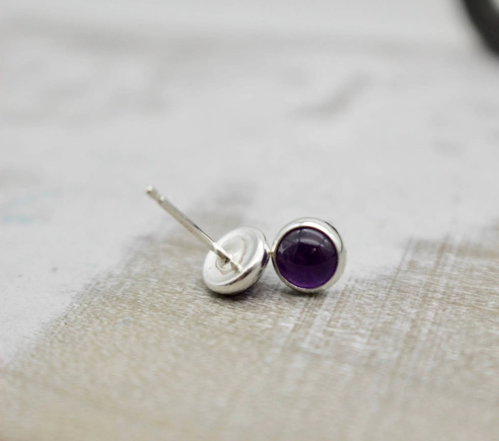 Amethyst 6mm Stud Earrings