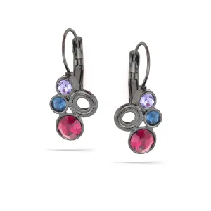 AMETHYST CRYSTAL FRENCH CLIP EARRINGS #226PP3701 (1B13)
