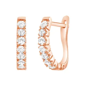 Angel Diamond Huggie Hoops