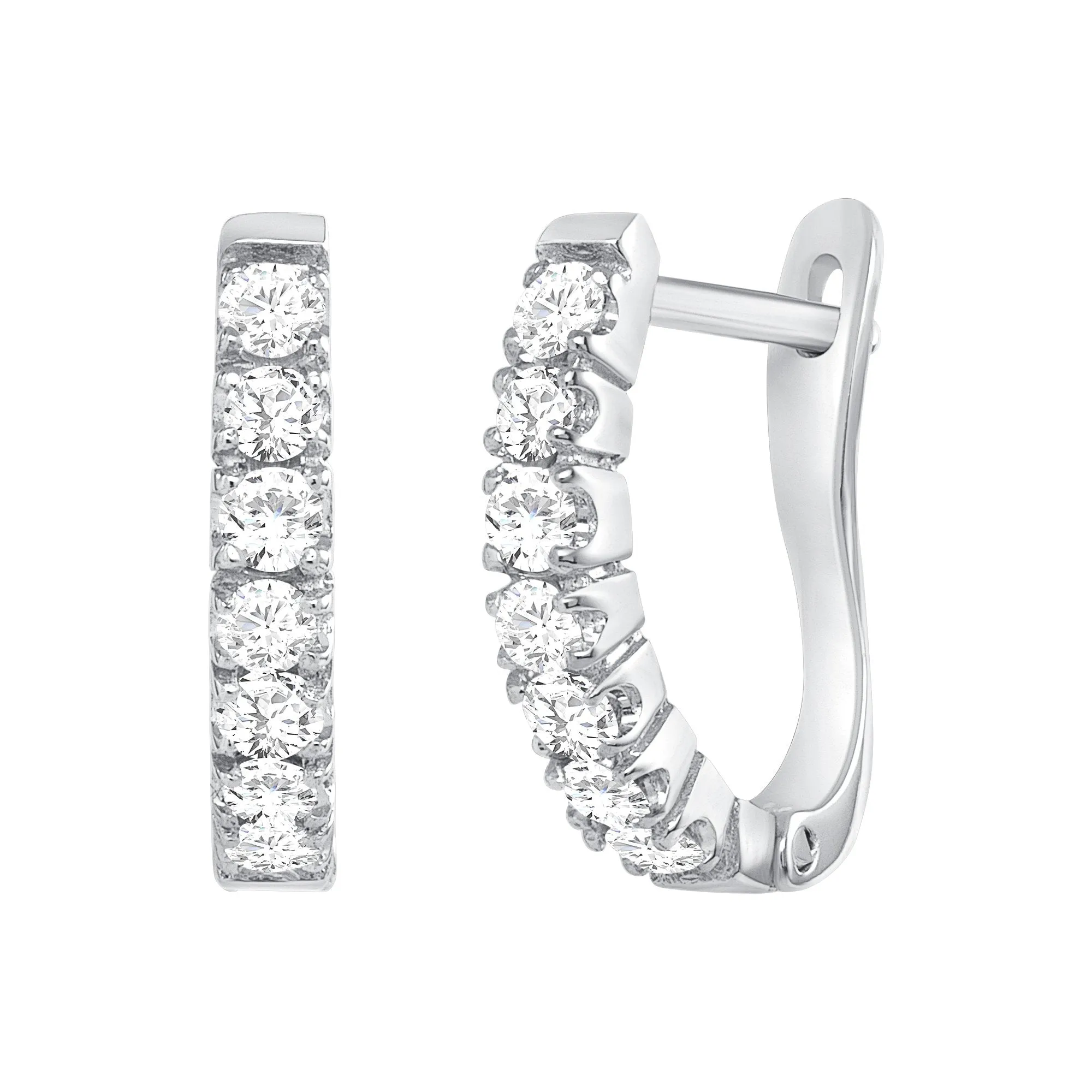 Angel Diamond Huggie Hoops