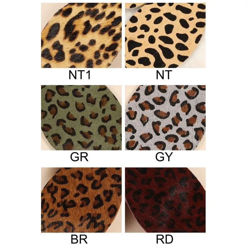 Animal Print Tear Drop Earrings