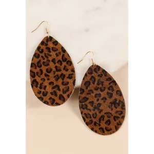 Animal Print Tear Drop Earrings