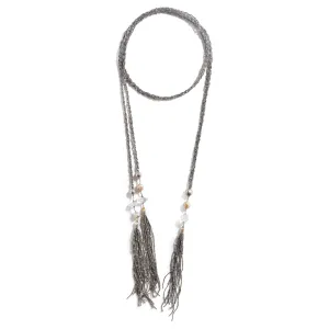 Antique Crystal Lariat Necklace