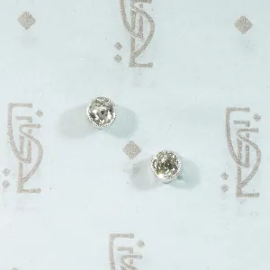 Antique Platinum Diamond Stud Earings