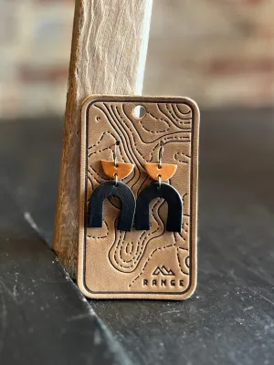 Arched Earrings- Natural/Black
