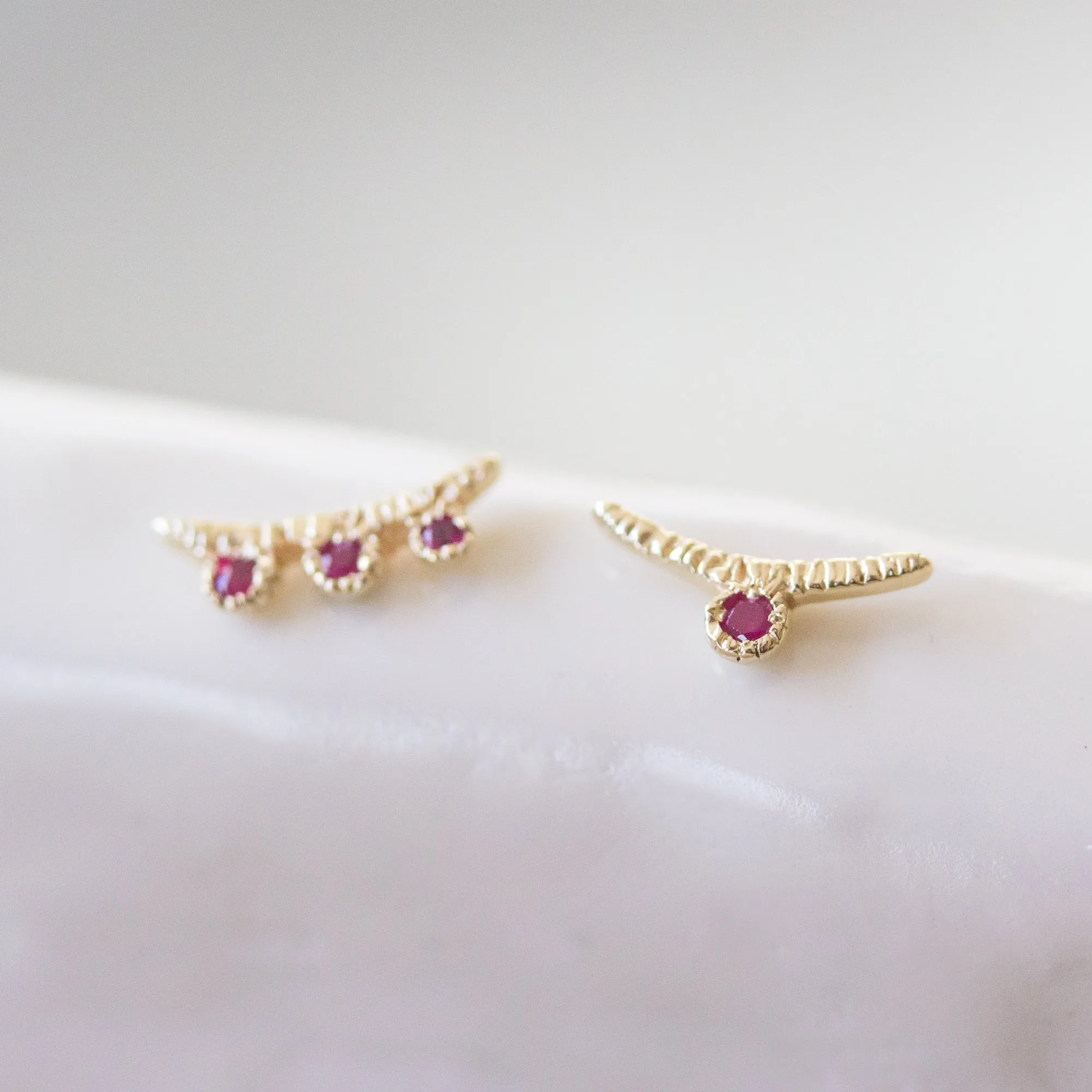 Arco Ruby Earrings