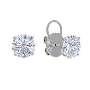 Aria Solitaire Diamond Stud Earrings