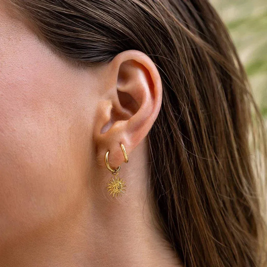 Arms of Eve Magnolia Gold Charm Earrings