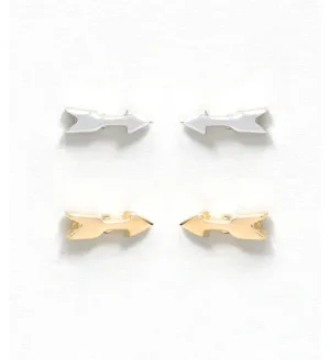 Arrow Stud Earrings Gold