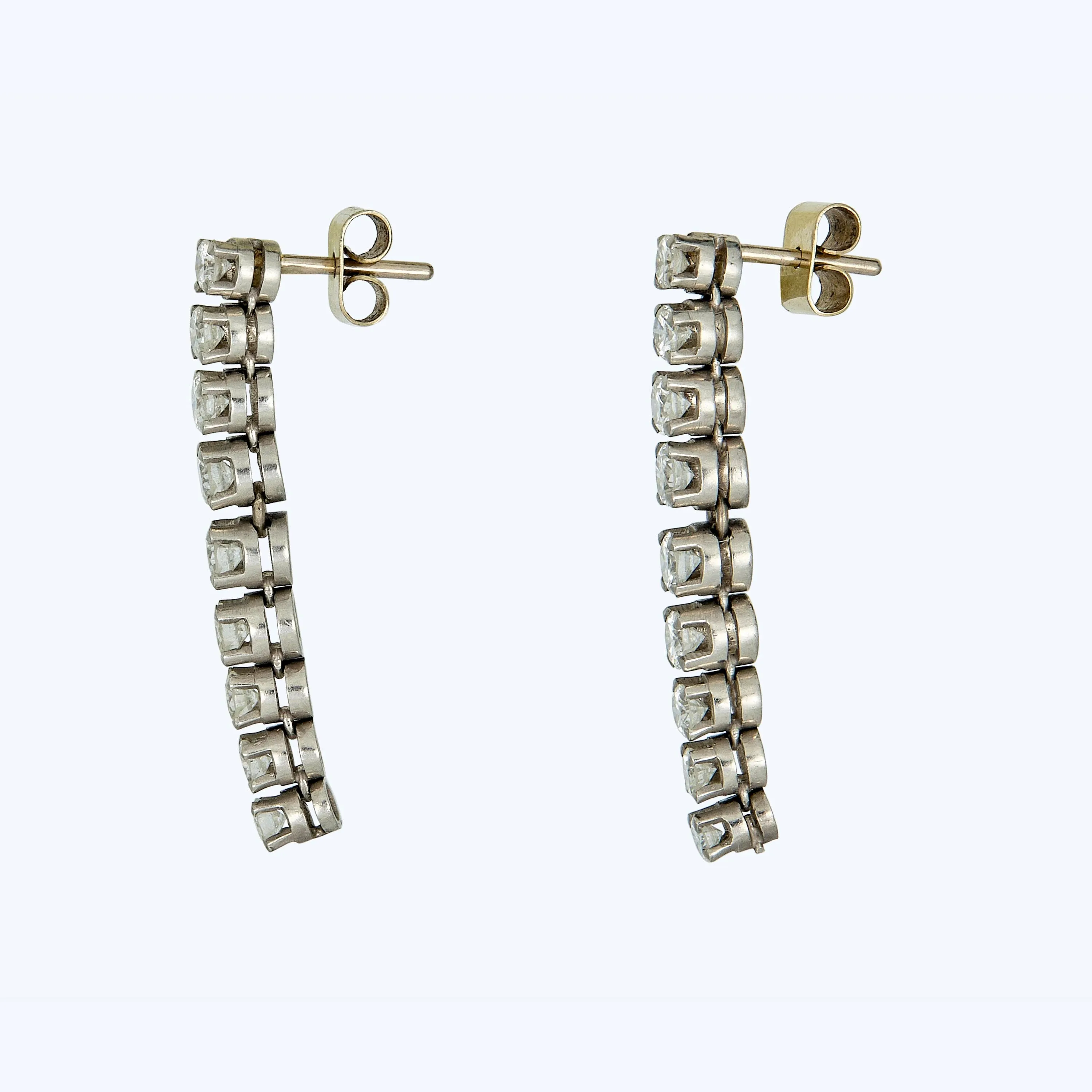 Art Deco Diamond Dangle Earrings