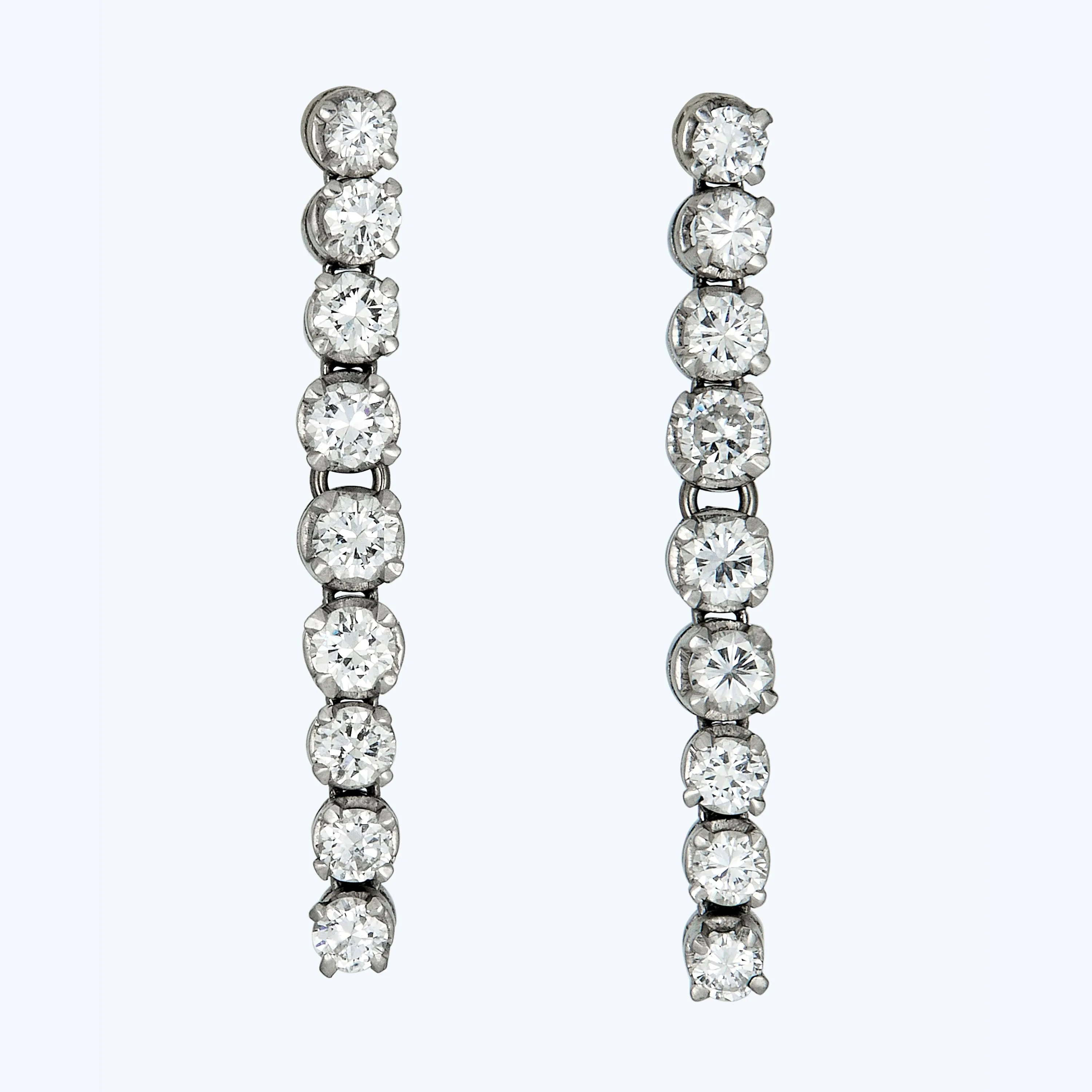 Art Deco Diamond Dangle Earrings
