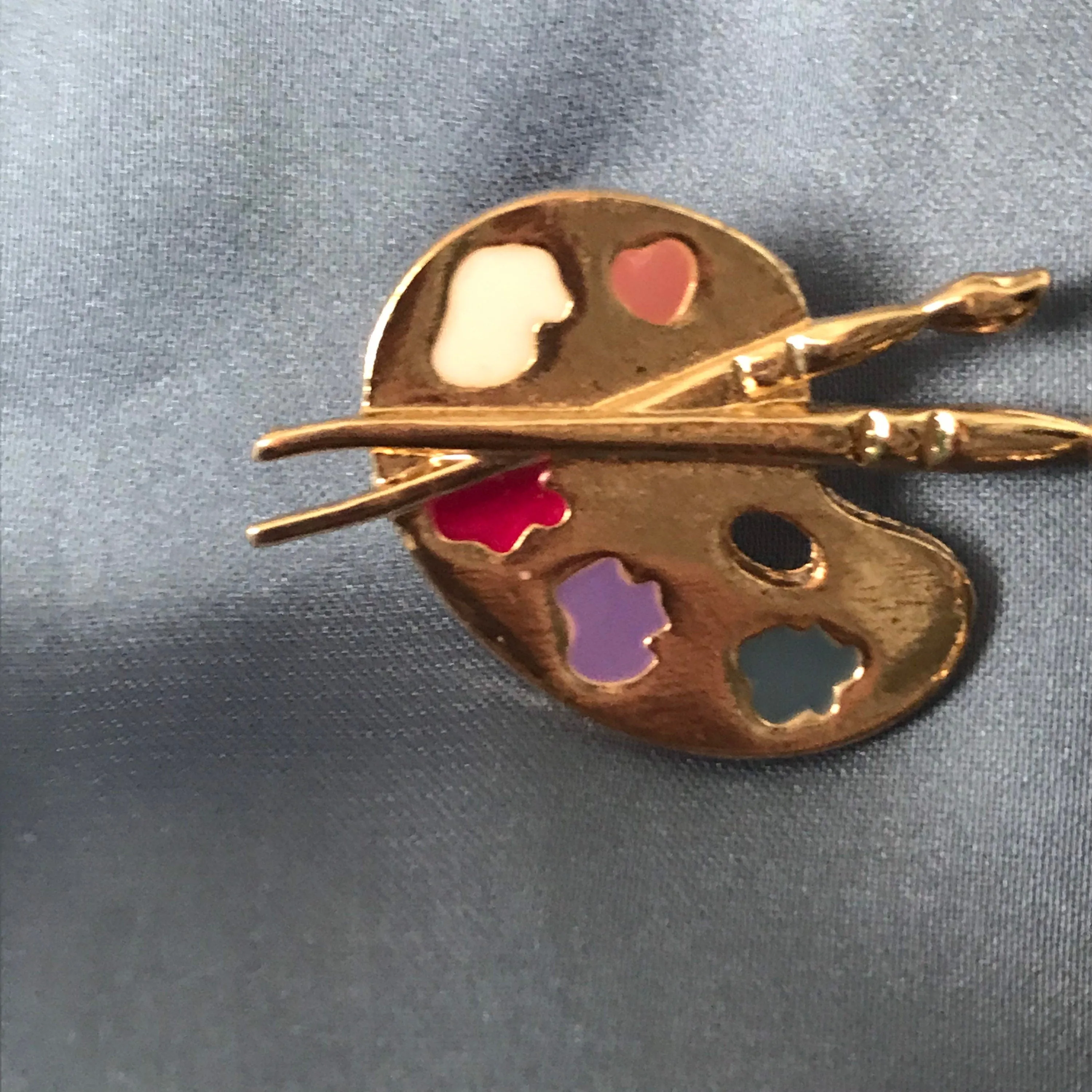Artist Stud Earrings -Cute Earrings, Gold Earrings, Gold Jewellery, Gold, Arty Earrings, Accessories, Art Lover Gift, Artist Earrings