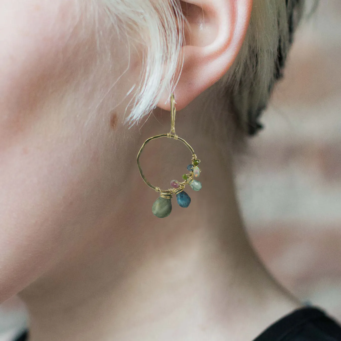 Asymmetrical Wrap Hoop Earring