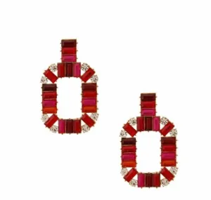 Baguette Crystal Drop Earrings