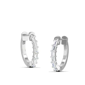 Baguette Diamond Huggie Earrings