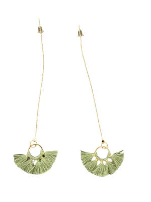 Bali Tassle Threaded Dangle Earrings