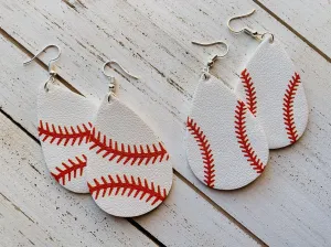 Baseball earrings | Leather