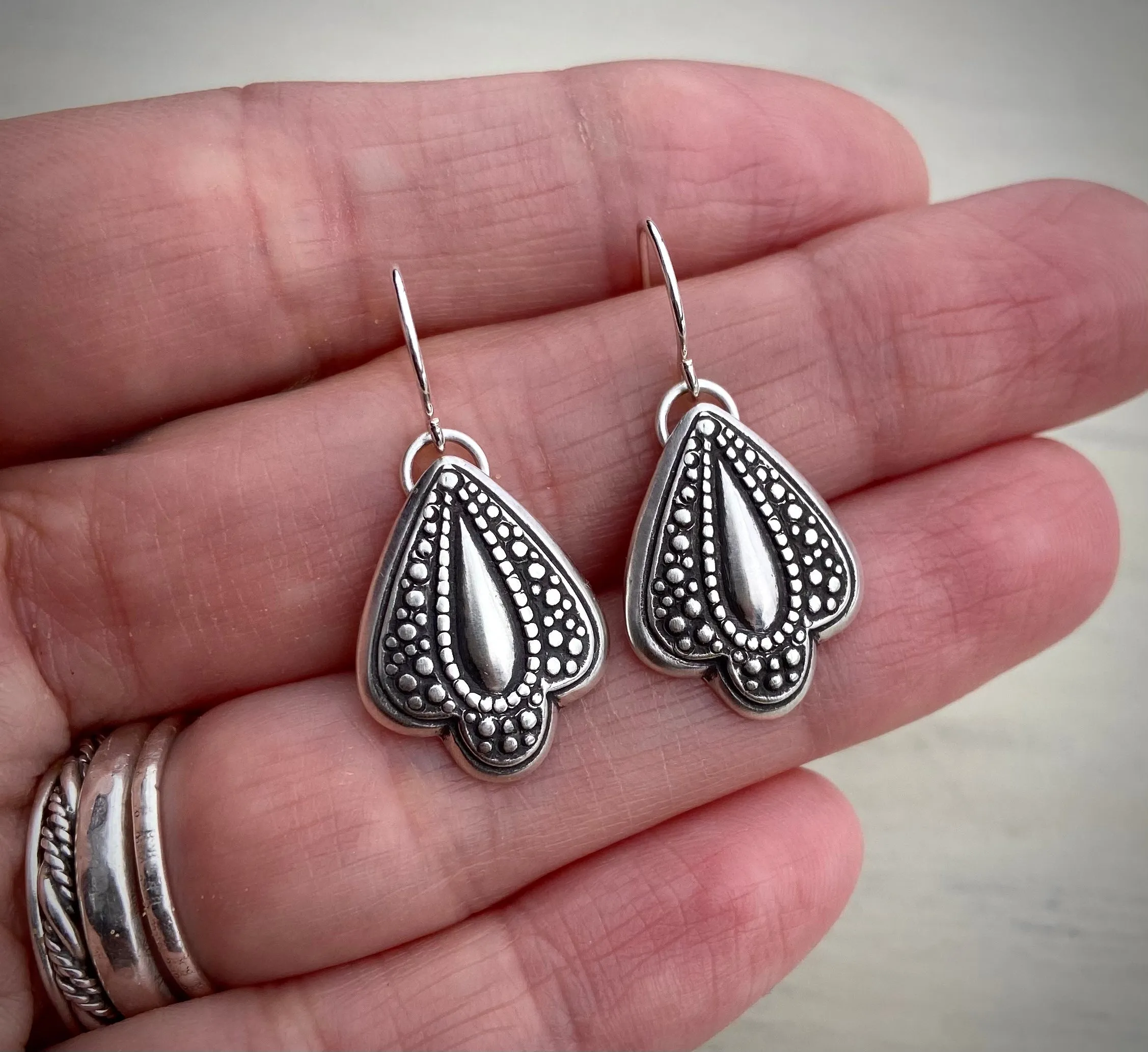 Beaded Spear Earrings