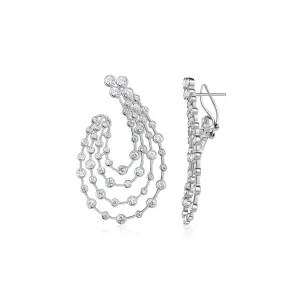 Bezel Garland Diamond Earrings