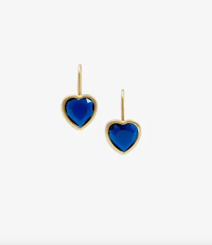 Bezel Heart Earrings
