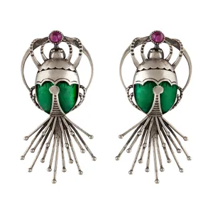 Bhramara Silver Earrings - With Tail by MOHA