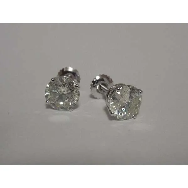 Big 7.50 Carat Natural Earth Mined Diamonds Stud Earrings White Gold New