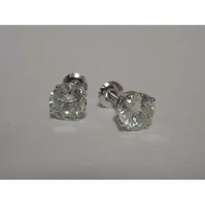 Big 7.50 Carat Natural Earth Mined Diamonds Stud Earrings White Gold New