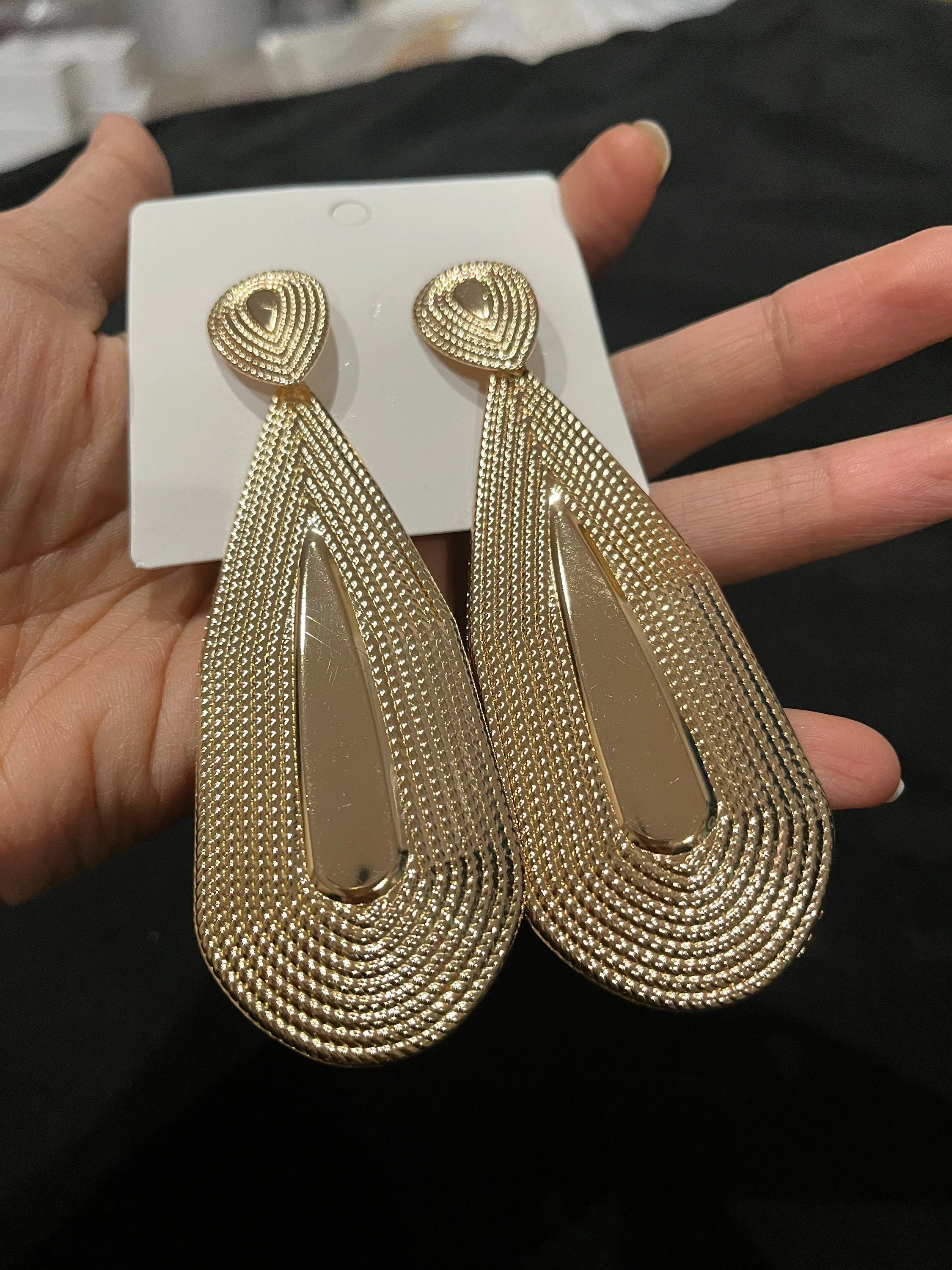 Big gold earrings , large gold earrings , huge gold stud earring , gold statement earrings , chunky gold metal earrings gold pierced