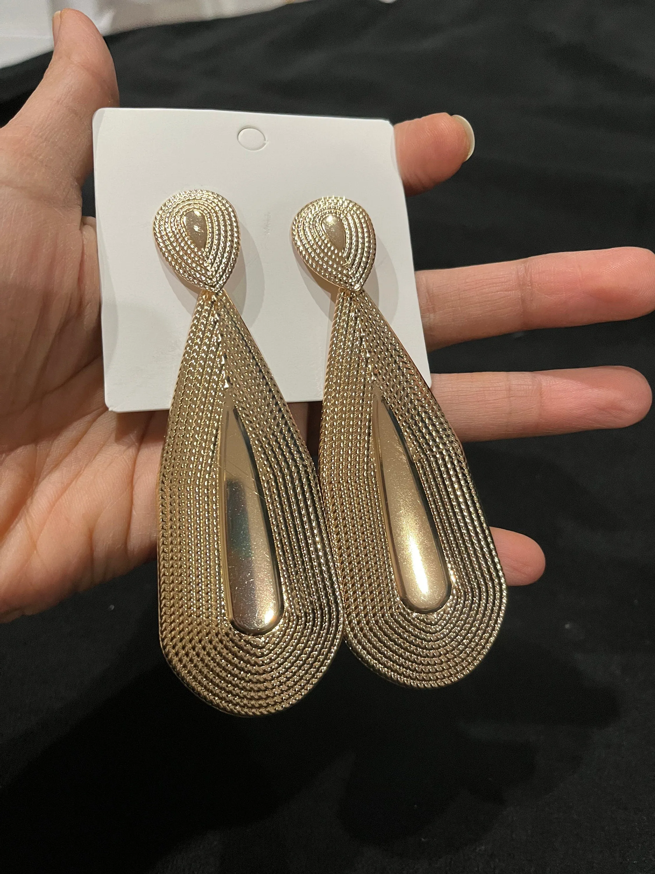 Big gold earrings , large gold earrings , huge gold stud earring , gold statement earrings , chunky gold metal earrings gold pierced