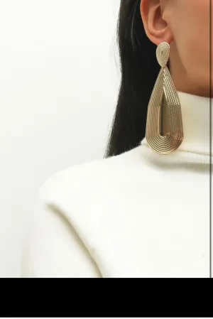 Big gold earrings , large gold earrings , huge gold stud earring , gold statement earrings , chunky gold metal earrings gold pierced