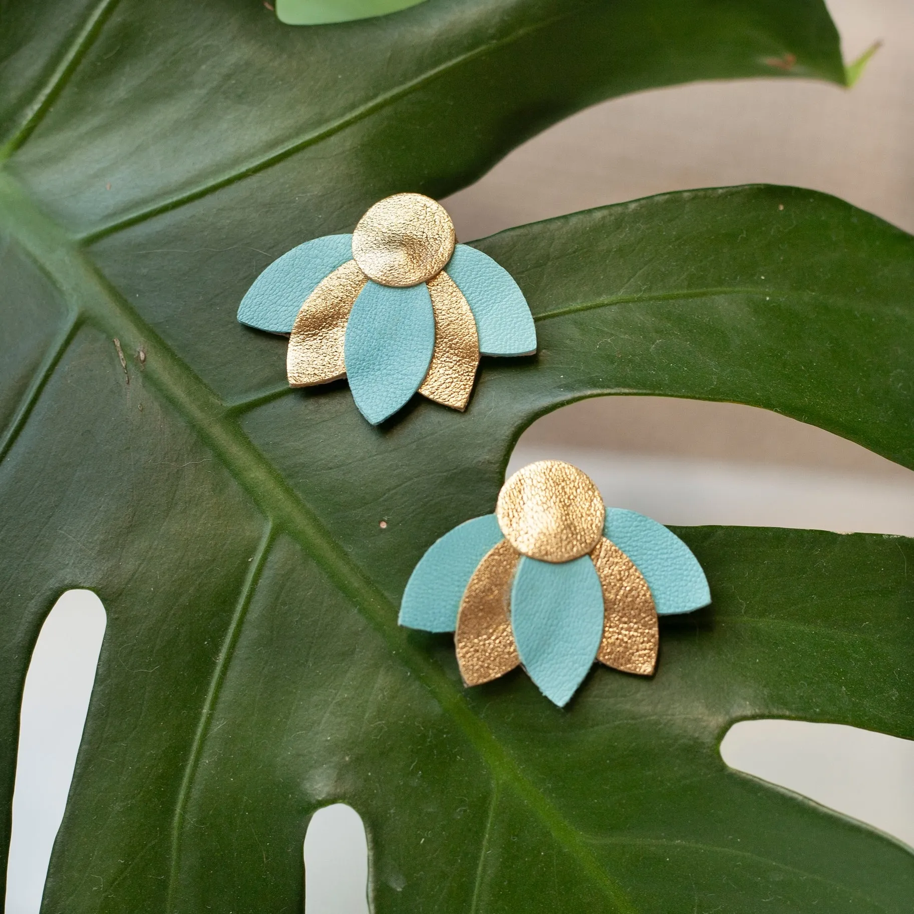 Big Lotus Earrings