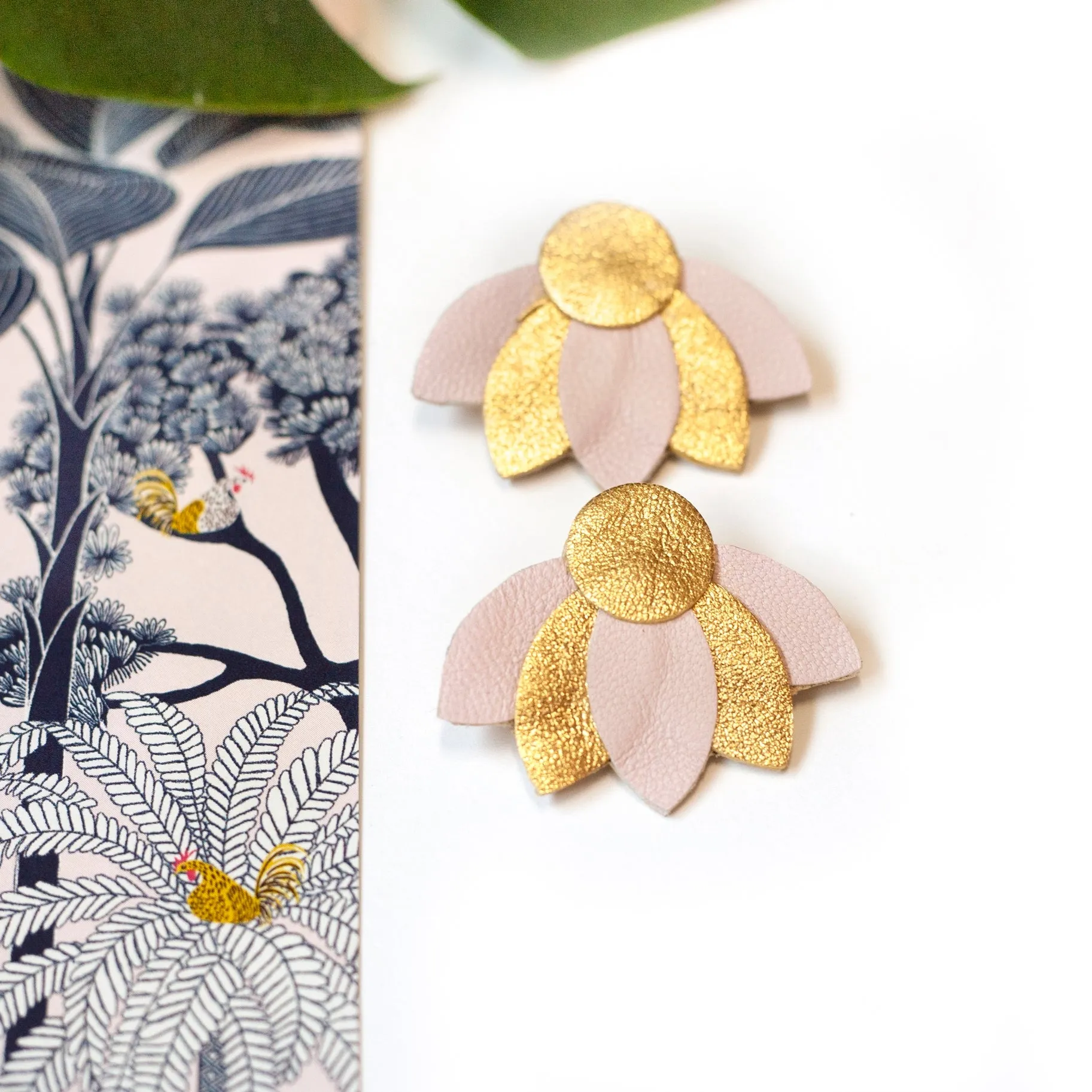 Big Lotus Earrings