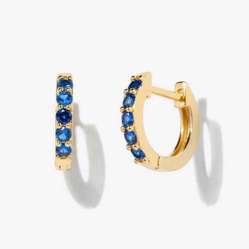 Birthstone Huggies - September