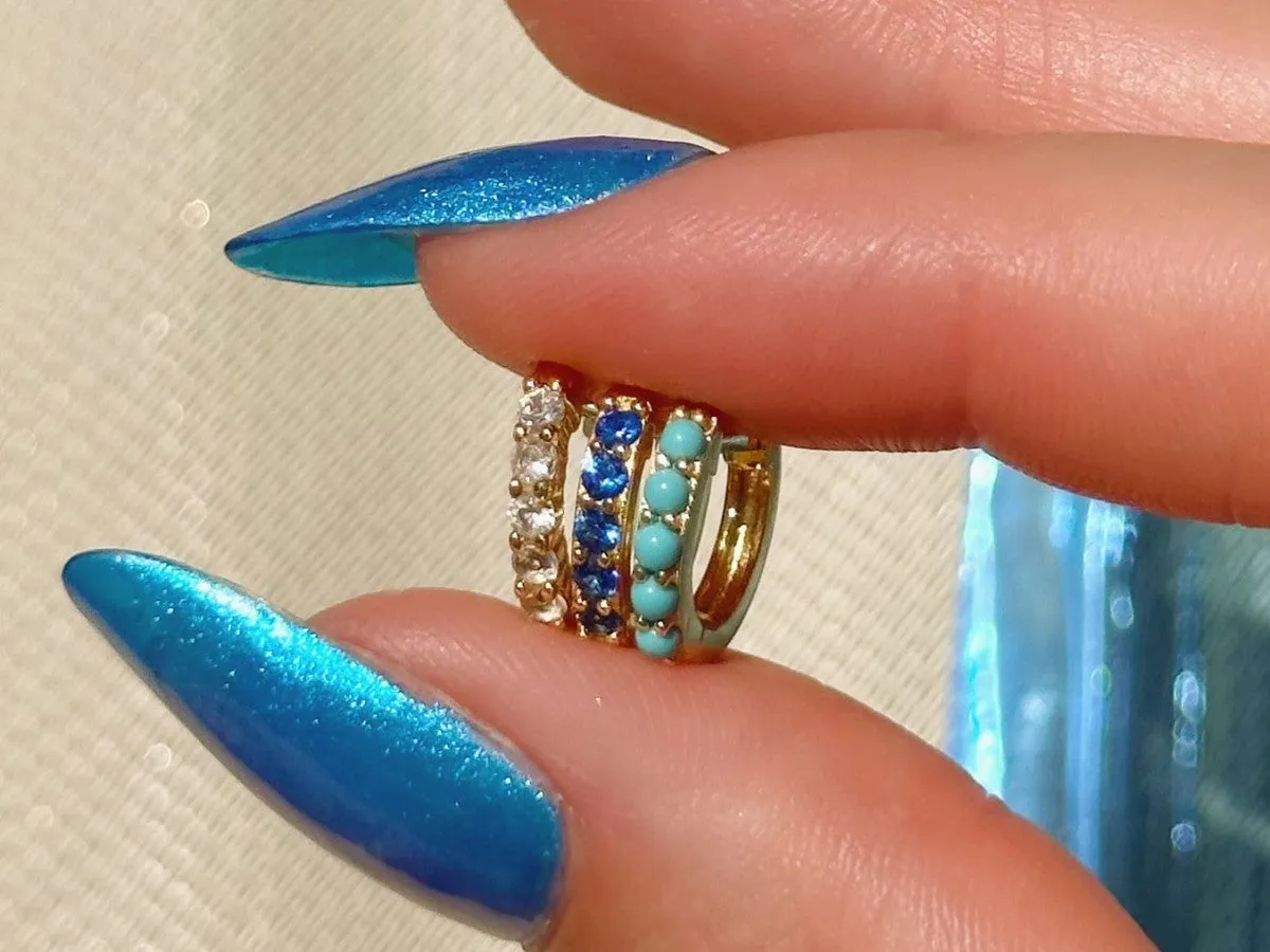 Birthstone Huggies - September