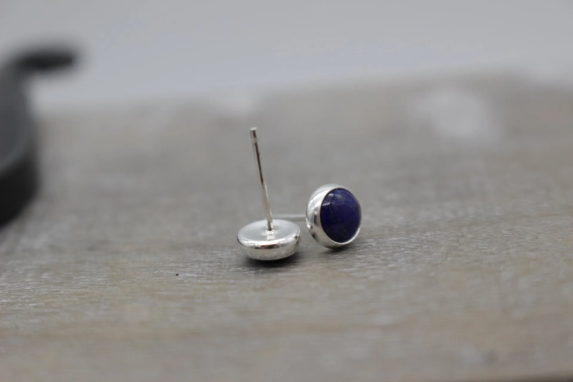 Blue Lapis Earrings - 6mm studs